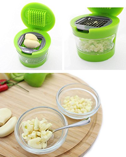 HENGSONG Grün Multifunktions Knoblauch Küchenhelfer Knoblauchpresse - 2