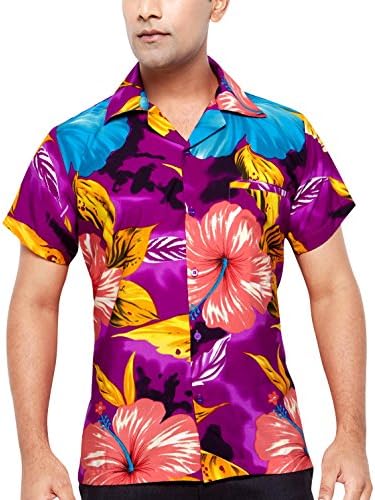 SWEET NECTAR Men's Regular Fit Classic Short Sleeve Casual Floral Hawaiian Shirt XXL