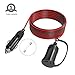 Price comparison product image 12V/24V Car Cigarette Lighter Extension Cord 12ft Male to Female Socket Plug Adapter DC Outlet with 16 AWG Power Supply Wire for pump cooler inverter refrigerator cleaner light - Built in 15A Fuse
