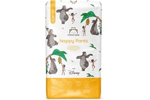 Amazon Brand - Mama Bear Disney Nappy Pants, Size 6 (15+ kg), 60 Count, White