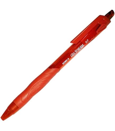 DONG-A Q-Knock Gelschreiber 0,5 Mm - 12 Stück Blau, Sofort Trocknend, Mit Gummigriff
