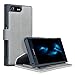 Produktbild Sony Xperia X Compact Tasche, Terrapin Leder Tasche Case Hülle im Bookstyle mit Standfunktion Kartenfächer für Sony Xperia X Compact Hülle Grau