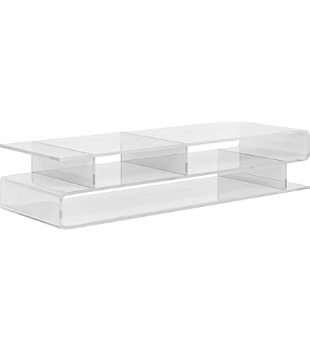 Supporto Monitor In Acrilico Trasparente - Rialzo Ergonomicio Per Scrivania Fino A 30kg - Foto 10