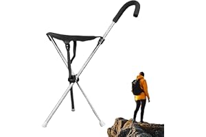 Gångstav Med Sittplats Ergonomisk Justerbar Lättviktig Vandringspinne