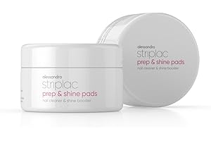 alessandro Striplac Prep & Shine Pads Lot de 50 tampons spéciaux 2 en 1 pour ongles Nettoyage & booster de brillance après la peinture Préparation et entretien optimaux