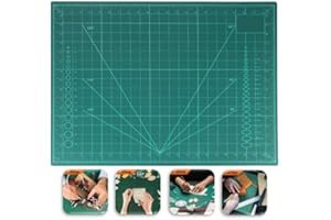 AYA STATIONERY Flexible Cutting Mat, PVC Cutting Mat, Gridded Rotary Cutting Board for Craft, Fabric, Quilting, Sewing, Scrapbooking Project Cutting Mat (A2-60X45 CM)