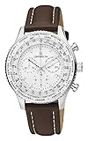 Orphelia Herren-Armbanduhr Master Chronograph Quarz, Braun/Weiß