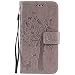 Produktbild Anlike Huawei Y6 (5 Zoll) Hülle, Katzen Baum Muster PU Leder Flip-Case / Brieftasche / Wallet Etui /Lederhülle / Handy Schutzhülle / Bookstyle Cover / Handy Zubehör / Lederhülle / Handyhülle mit Bookstyle mit Standfunktion Kredit Kartenfach - khaki