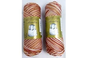 MORILLAS PACK 2 ZEPELINES Algodón perlé 100% egipcio mercerizado para DIY y tejer a mano labores de ganchillo o punto con un acabado elegante. (2 X 70gr) (5, MARRÓN MULTICOLOR)