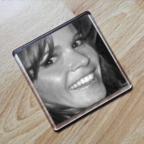 ELLE MACPHERSON - Original Art Coaster #js004