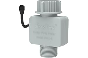 LinkTap Micro Débitmètre, Compatible avec Les programmateurs d'arrosage LinkTap G2S et G2, idéal pour la Micro-Irrigation Goutte à Goutte (0,2-5 LPM)