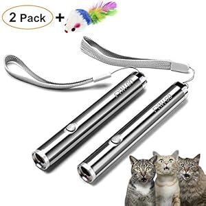 FYNIGO juguetes gatos juguetes interactivos para gatos y perros 2 en 1 Función(2 unidades)