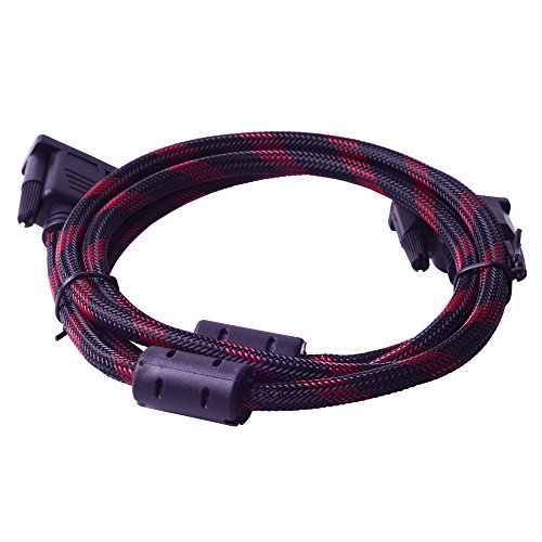 Top-Longer DVI auf VGA Adapterkabel Kabel DVI-I 24+5 Stecker auf 15 Polig HD-Stecker Vergoldete Konverter Hochreine Kupferleiter, Unterstützung 1080P für Laptop,, HDTV ,Gaming , DVD und Beamer - 2