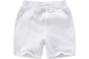 DCUTERQ niño bebé niños algodón sólido Deporte Jogger Pantalones Cortos niños niñas Verano Casual Pantalones de Cintura elástica