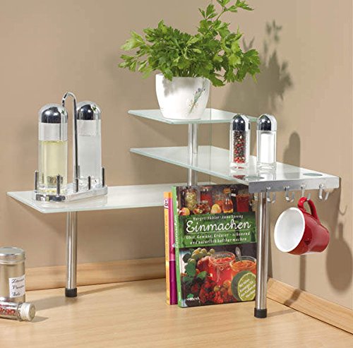 Glas - Eckregal " Kaffee - Bar "