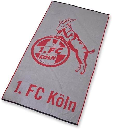 1. FC Köln Waschhandschuh – Rot-weiß Gestreift, Aus Baumwolle, Inkl. „I Love Köln“ Lesezeichen