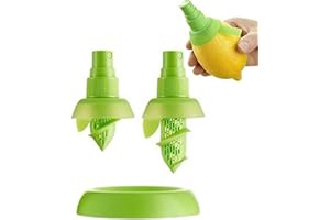 ‎UV STYLISH 2 Stück Zitronen Sprüher - Manuell Lemon Squeezer für Zitronen, Lemon etc. Einfacher als Jede Zitronenpresse oder Saftpresse (Grün)