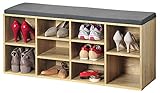 Kesper 1582013 Shoe Cabinet with Seat Cushion 29.5 x 103.5 x 48 cm, Sonoma Oak (Kitchen &amp; Home)