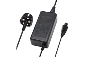 xiixtoo 24V 2A E-bike Quad Moped Electric Scooter Charger for E100, E100S, E125, E150, E200, E300, E500S, X250, PR200, MX350 - Black, 3-pin Female Inline Connector, 12mm Conversion Plug