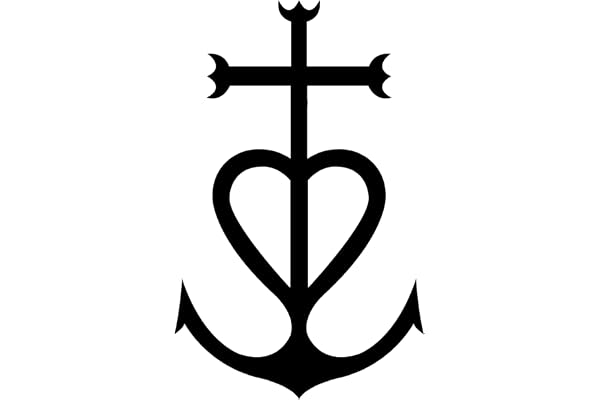 JVM - Autocollant sticker tuning pour voiture, boite à lettre, pc ordinateur portable laptop : (Lot de 1 - Croix de Camargue 12x12 cm, Noir sur fond transparent)