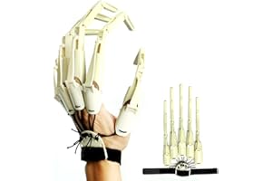 KARDOR Halloween Articulated Fingers , Flexible Joint Skeleton Hands,3D Printed Finger Extensions ,Fits All Finger Sizes,Halloween Party Dress Cosplay Decoration Props