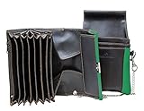 Graue / Schwarze / Pinke / Grüne / Rote / Für den gastronomischen Einsatz bestens geeignet: Unser Kellnerportemonnaie mit Stecktasche. Solide Verarbeitung der Nähte und Sicherung durch Gliedermetallkette, Karabinerhaken und Schlüsselring.