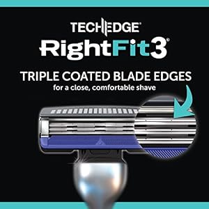 Techedge Rightfit3 Razor Blades - Compatible with Gillette Mach 3* Handles 10 Refills Pack1 Units - Image 3