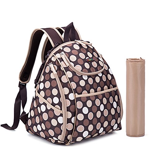 Bebamour Travel Baby Bags for Mums Nappy Changing Backpack (Coffee)