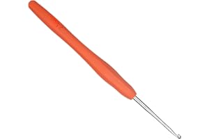 Coopay Agujas de ganchillo de 2,5 mm, 1 pieza multicolor de metal, agujas de ganchillo ergonómicas con mango suave y ganchillo de aluminio de alta calidad, agujas de ganchillo para manos artriticas,