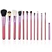 Make Up Brushes, Luxebell Makeup Brushes Set 12PCS High Quality Professional Essential Foundation Concealer Brushes Tool Kit With Travel Case (Pink)
