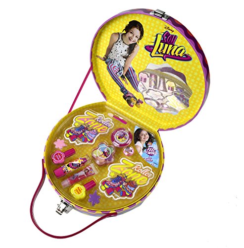 Disney Soy Luna Beauty-Set für Mädchen (Schminke für Lippen und Augen, Nagellack, Sticker, Schmuck) im stylischen Make-Up-Koffer