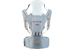 SONMEI Porte-bébé ergonomique avec siège de hanche, Positions 360°, Doux et respirant, Toutes saisons, Pour nouveau-nés et tout-petits, Randonnée Shopping Voyage