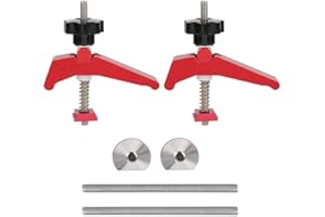 GAROSA 2 Pcs Outils Pour Le Travail Du Bois Chute Holder Plate6061 Outil En Alliage D'aluminium Pour Le Travail Du Bois Imposition Fixe Fixe Rail Stop Limiter Mitre Track Stop Flip Limiter Outils Manuels