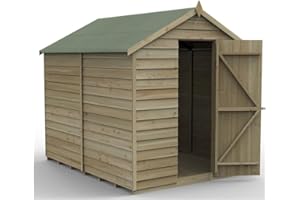 Forest Garden 4LIFE Apex Shed 4x6 - Single Door - No Windows