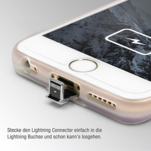 URCOVER   Funda de Carga Inal  mbrica   PREMIUM   Apple iPhone 6 Plus   6s Plus   Receptor Qi Integrado   Oro   Backcase Cargador Carga Rapida Bumper Case Cover en TPU