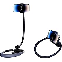 Support De Livre Et Téléphone à Col De Cygne - Réglable Hauteur/Angle 360° - Ergonomique Sans Roues