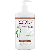 Restorex Speed &amp; Strong Kuru ve Normal Sa&ccedil;lar İ&ccedil;in Şampuan &ndash; Sarmaşık &Ouml;zl&uuml;, S&uuml;lfatsız, Onarıcı &amp; Hacimlendirici Etki, 1000 ml