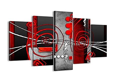 ARTTOR Images sur toile 5 pcs. Type EA Impression sur toile - 5 Parties - largeur : 150cm, hauteur : 100cm - Image sur toile - Photo N° 0599 - plusieurs éléments - prete a suspendre - encadrée - Tableaux pour la mur - motif moderne - Décoration - pre…
