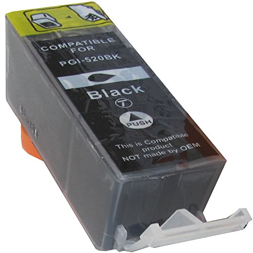 12 komp. Druckerpatronen CANON PGI-520BK CLI-521BK CLI-521C CLI-521M CLI-521Y 4x BK schwarz dick / 2x BK schwarz dünn / 2x blau / 2x rot / 2x gelb - 2