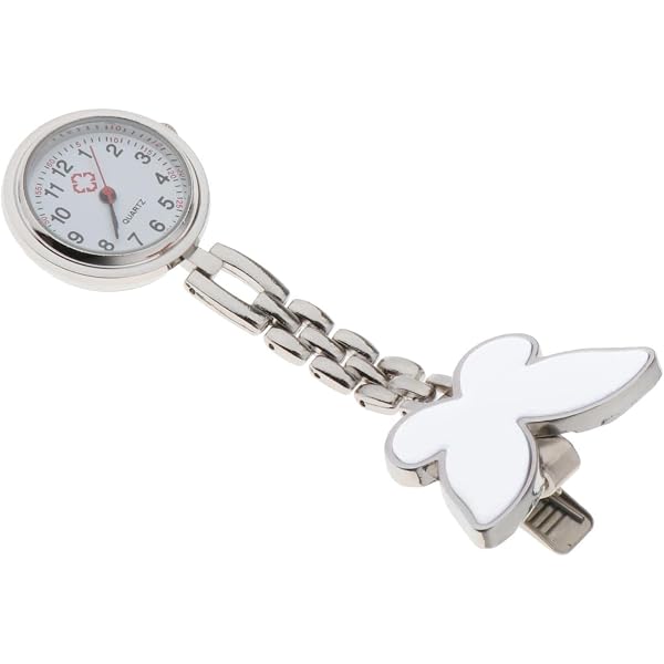Avaner Orologio Da Infermiera Con Ape Di Strass – Orologio A Clip Per Camice, Quadrante Con Numeri Arabi E Scala Per Polso - 2