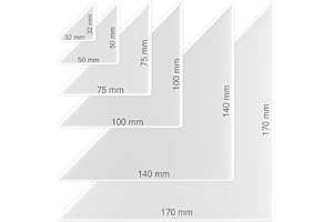 KLEBERINO Triangular Pockets Self-Adhesive | Slip Pockets | Transparent Adhesive Corners | Permanent Adhesive (32 mm x 32 mm | Pack of 20)