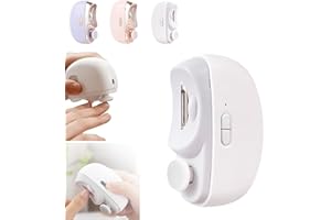 HOIDOKLY Coupe-ongles électrique 2026 pour personnes âgées, coupe-ongles électrique 3 en 1, avec polissage, pour adultes âgés, bébés, étudiants (blanc)