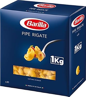 Barilla Pâtes Pipe Rigate 1 kg - Lot de 3