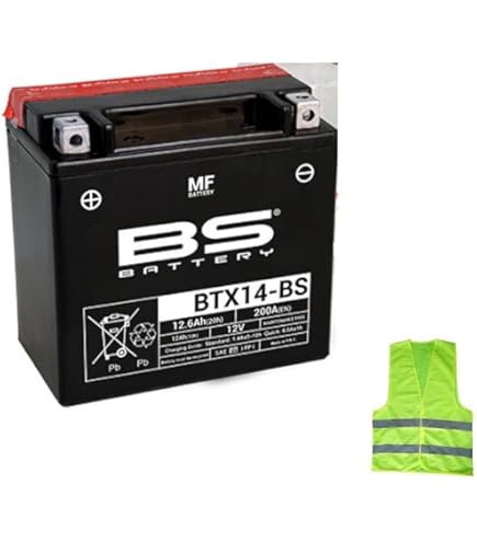Batteria Moto GEL YTX14-BS 12V 14Ah - Senza Manutenzione, Avvio Potente Anche A Freddo, Per Moto E Scooter - Foto 3