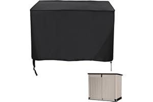 Rilime Deck Box Cover, Outdoor Waterproof Storage Cover for Keter,Furniture Box Protective Outside Storage for Patio Furniture Rectangle (148x84x125cm)