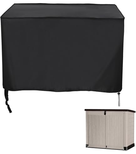 Deck Box Cover Heavy Duty Waterproof Deck Box With Handle, Outdoor Large Storage Box Cover Patio Rectangular Bench Cover (43 X 18 X 21inch