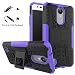 Produktbild LiuShan LG K8 2017 Hülle, Dual Layer Hybrid Handyhülle Drop Resistance Handys Schutz Hülle mit Ständer für LG Aristo / LV3 / MS210 / K8 2017 Smartphone (mit 4in1 Geschenk verpackt),Lila