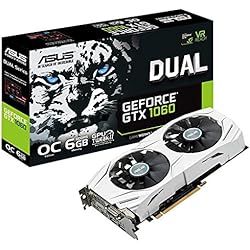 ASUS DUAL-GTX1060-O6G - Tarjeta gráfica (Dual, NVIDIA GeForce GTX 1060, 6 GB, GDDR5, HDMI, DVI, DP) Color Blanco
