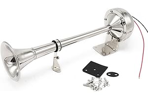 OXFUZZ 12 V solo trompeta cuerno marino barco aire bocina 125dB bocina de aire eléctrico para coche camión barco