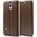 Produktbild BEZ® Hülle für Samsung Galaxy S5 / S5 NEO Hülle, Handyhülle Kompatibel für Samsung Galaxy S5 / S5 NEO Tasche, aus Klappetui mit Kreditkartenhaltern, Ständer, Magnetverschluss - Braun